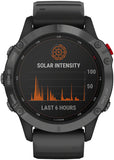 Garmin Fenix 6 Pro Solar GPS Watch Slate GRAY with Black band