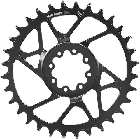 SRAM S1000 Eagle T-Type Direct Mount Chainring - 32t 12-Speed 8-Bolt Direct Mount 3mm Offset Aluminum Black