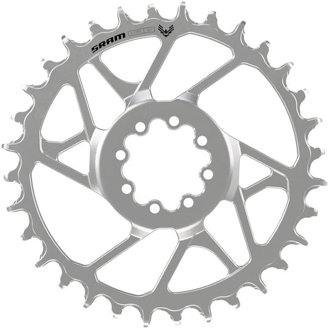 SRAM Eagle 90 T-Type Direct Mount Chainring - 30t 12-Speed 8-Bolt Direct Mount 3mm Offset Steel Silver