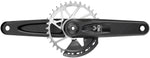 SRAM Eagle 90 T-Type Wide Crankset - 160mm 12-Speed 32t Chainring Direct Mount 2-Guards DUB Spindle Interface Black/Silver