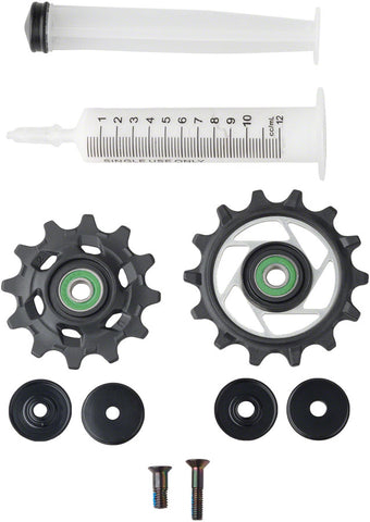 SRAM RED AXS Rear Derailleur Pulley Kit - 12t Upper and 14t Lower Ceramic Pulley Wheel Bearings E1