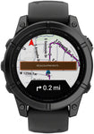 Garmin fenix E Smartwatch - 47mm AMOLED Slate Gray Steel with Black Silicone Band