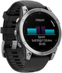 Garmin fenix E Smartwatch - 47mm AMOLED Slate Gray Steel with Black Silicone Band