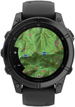 Garmin fenix E Smartwatch - 47mm AMOLED Slate Gray Steel with Black Silicone Band