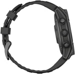 Garmin fenix E Smartwatch - 47mm AMOLED Slate Gray Steel with Black Silicone Band