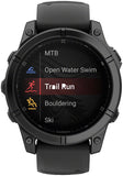 Garmin fenix E Smartwatch - 47mm AMOLED Slate Gray Steel with Black Silicone Band