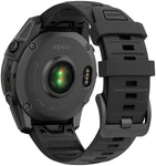 Garmin fenix E Smartwatch - 47mm AMOLED Slate Gray Steel with Black Silicone Band
