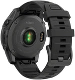 Garmin fenix E Smartwatch - 47mm AMOLED Slate Gray Steel with Black Silicone Band