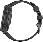 Garmin fenix E Smartwatch - 47mm AMOLED Slate Gray Steel with Black Silicone Band