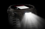 Garmin fenix 8 Smartwatch - 51mm Solar Sapphire Carbon Gray DLC Titanium with Black/Pebble Gray Silicone