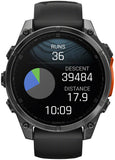 Garmin fenix 8 Smartwatch - 47mm AMOLED Slate Gray with Black Silicone Band