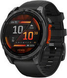 Garmin fenix 8 Smartwatch - 47mm AMOLED Slate Gray with Black Silicone Band