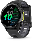 Garmin Forerunner 970  Carbon Gray DLC Titanium with Black Case and Black Translucent Whitestone Band