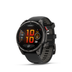 Garmin fēnix 8 Pro – 47 mm, AMOLED, Sapphire, Carbon Gray DLC Titanium with Black/Pebble Gray Silicone Band
