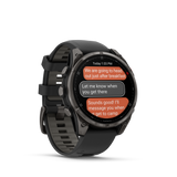 Garmin fēnix 8 Pro – 47 mm, AMOLED, Sapphire, Carbon Gray DLC Titanium with Black/Pebble Gray Silicone Band