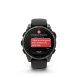 Garmin fēnix 8 Pro – 47 mm, AMOLED, Sapphire, Carbon Gray DLC Titanium with Black/Pebble Gray Silicone Band
