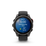 Garmin fēnix 8 Pro – 47 mm, AMOLED, Sapphire, Carbon Gray DLC Titanium with Black/Pebble Gray Silicone Band