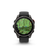 Garmin fēnix 8 Pro – 47 mm, AMOLED, Sapphire, Carbon Gray DLC Titanium with Black/Pebble Gray Silicone Band