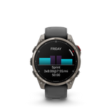 Garmin fēnix 8 Pro – 47 mm, AMOLED, Sapphire, Titanium with Graphite/Black Silicone Band