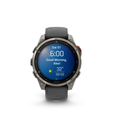 Garmin fēnix 8 Pro – 47 mm, AMOLED, Sapphire, Titanium with Graphite/Black Silicone Band
