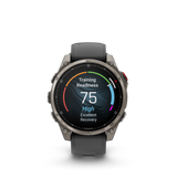 Garmin fēnix 8 Pro – 47 mm, AMOLED, Sapphire, Titanium with Graphite/Black Silicone Band