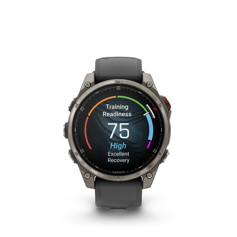 Garmin fēnix 8 Pro – 47 mm, AMOLED, Sapphire, Titanium with Graphite/Black Silicone Band