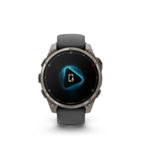 Garmin fēnix 8 Pro – 47 mm, AMOLED, Sapphire, Titanium with Graphite/Black Silicone Band