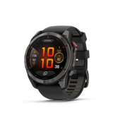 Garmin fēnix 8 Pro – 51 mm, AMOLED, Sapphire, Carbon Gray DLC Titanium with Black/Pebble Gray Silicone Band