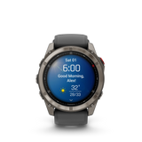 Garmin fēnix 8 Pro – 51 mm, AMOLED, Sapphire, Titanium with Graphite/Black Silicone Band