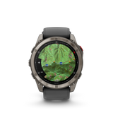 Garmin fēnix 8 Pro – 51 mm, AMOLED, Sapphire, Titanium with Graphite/Black Silicone Band