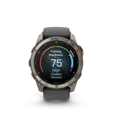 Garmin fēnix 8 Pro – 51 mm, AMOLED, Sapphire, Titanium with Graphite/Black Silicone Band