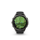Garmin fenix 9 Pro – 43 mm Carbon Gray DLC Titanium with Black/Pebble Gray Silicone Band
