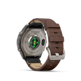 Garmin fenix 9 Pro – inReach, 47 mm Titanium with Walnut Leather Band