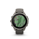 Garmin fenix 9 Pro – Solar, 47 mm Titanium with Pebble Gray/Silver Gray Silicone Band