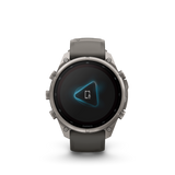 Garmin fenix 9 Pro – Solar, 47 mm Titanium with Pebble Gray/Silver Gray Silicone Band