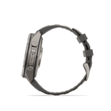 Garmin fenix 9 Pro – Solar, 47 mm Titanium with Pebble Gray/Silver Gray Silicone Band