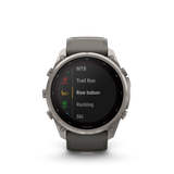 Garmin fenix 9 Pro – inReach, 51 mm Titanium with Pebble Gray/Silver Gray Silicone Band