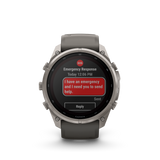 Garmin fenix 9 Pro – inReach, 51 mm Titanium with Pebble Gray/Silver Gray Silicone Band