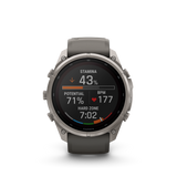 Garmin fenix 9 Pro – inReach, 51 mm Titanium with Pebble Gray/Silver Gray Silicone Band