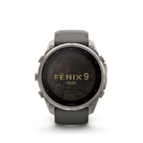 Garmin fenix 9 Pro – inReach, 51 mm Titanium with Pebble Gray/Silver Gray Silicone Band