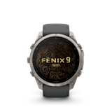 Garmin fenix 9 Pro – inReach, 51 mm  Titanium with Graphite/Black Silicone Band