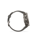 Garmin fenix 9 – 43 mm Titanium with Pebble Gray Silicone Band