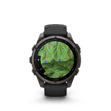 Garmin fenix 9 – 47 mm Carbon Gray DLC Titanium with Black Silicone Band