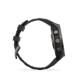 Garmin fenix 9 – 47 mm Carbon Gray DLC Titanium with Black Silicone Band