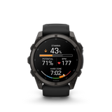 Garmin fenix 9 – 51 mm Carbon Gray DLC Titanium with Black Silicone Band