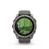 Garmin fenix 9 – 51 mm Titanium with Pebble Gray Silicone Band