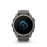 Garmin fenix 9 – 51 mm Titanium with Pebble Gray Silicone Band