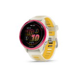 Garmin Forerunner 570 - 42mm  Raspberry Aluminum with Translucent Bone/Mango Band