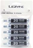 Lezyne, CO2 Cartridge, 20g, Threaded, 5 pcs