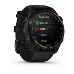 Garmin Descent Mk3i 43 mm  Carbon Gray DLC Titanium with Black Silicone Band